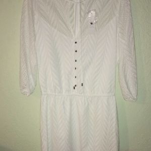 White House Black market white eyelet romper